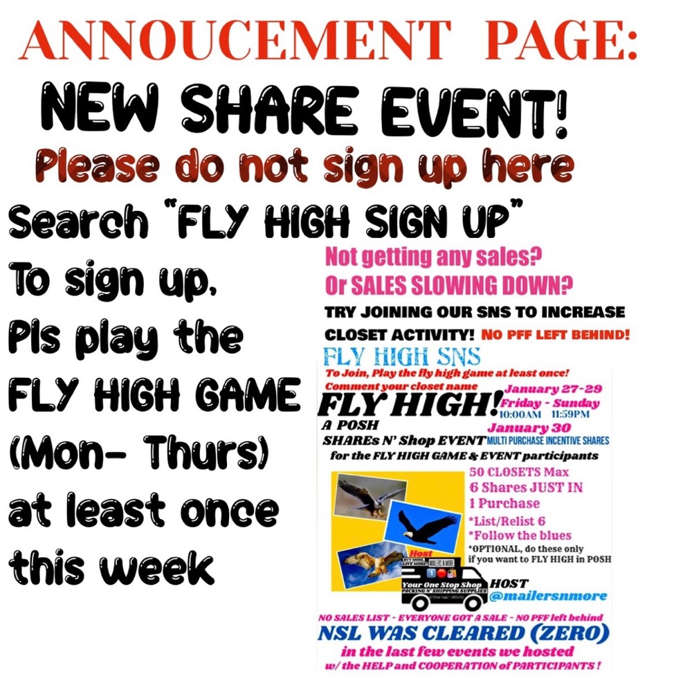 Increase closet activity & make that sale! pls do not sign up here ANNOUNCEMENT - Picture 2 of 13